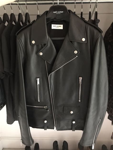 yves saint laurent bike|Motorcycle Jacket in Plunged Lambskin .